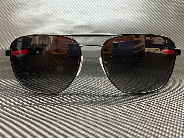 Prada Men's Black Oval Sunglasses