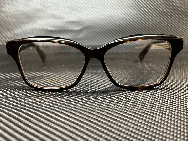 Gucci Women's Havana Square Eyeglasses
