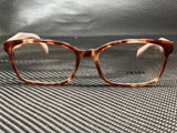 Prada Women's Havana Rectangular Eyeglasses
