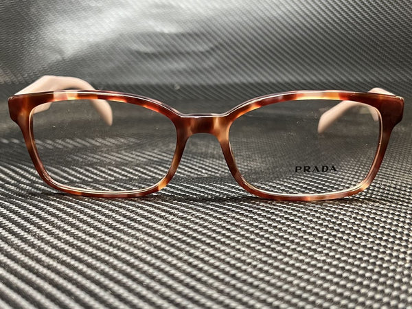 Prada Women's Havana Rectangular Eyeglasses