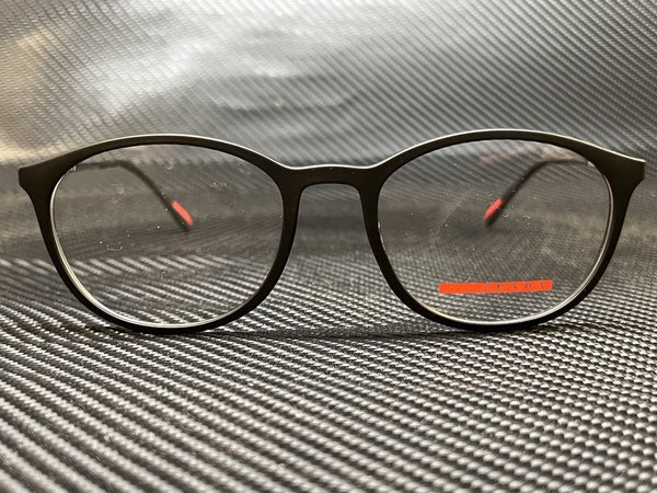 Prada Men's Black Round Eyeglasses