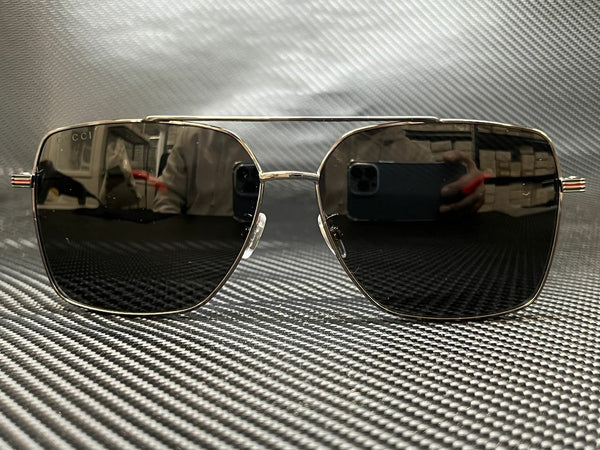 Gucci Men's Ruthenium Square Sunglasses
