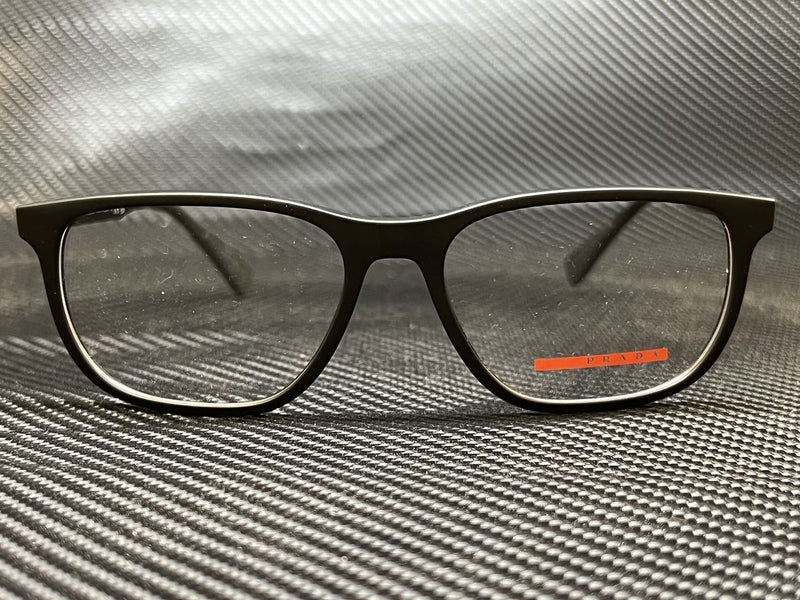 Prada Men's Black Rectangular Eyeglasses