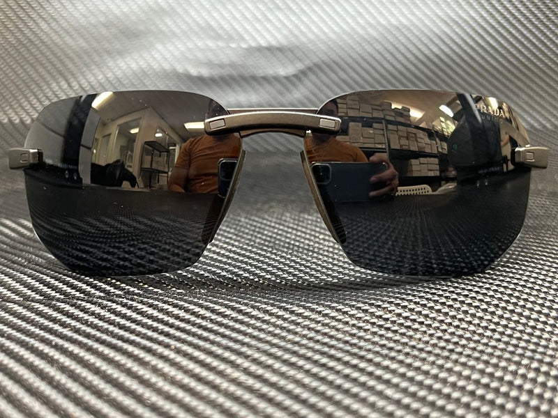 Prada Men's Black Round Sunglasses