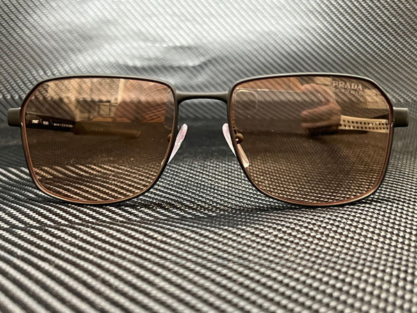 Prada Men's Black Rectangular Sunglasses