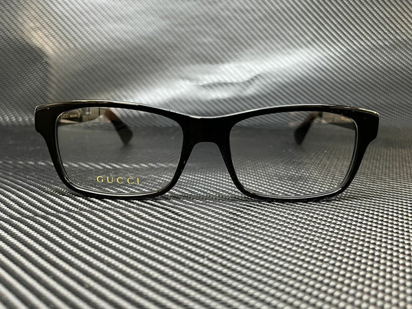 Gucci Men's Black Rectangular Eyeglasses