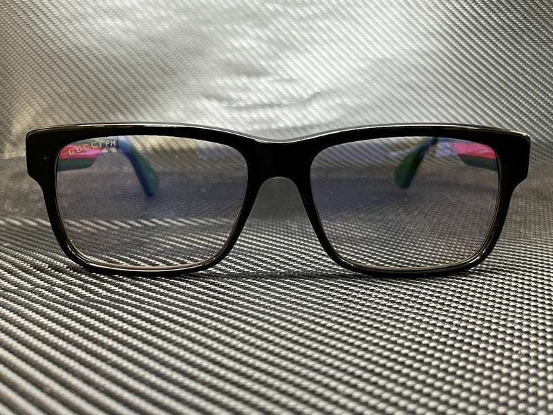 Gucci Men's Black Rectangular Sunglasses