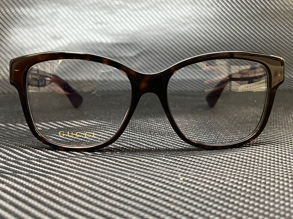 Gucci Women's Havana Square Eyeglasses