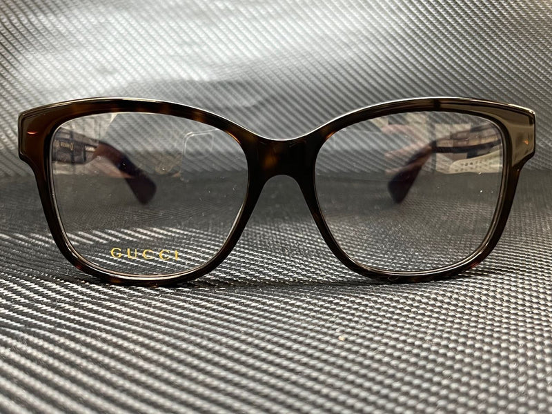 Gucci Women's Havana Square Eyeglasses