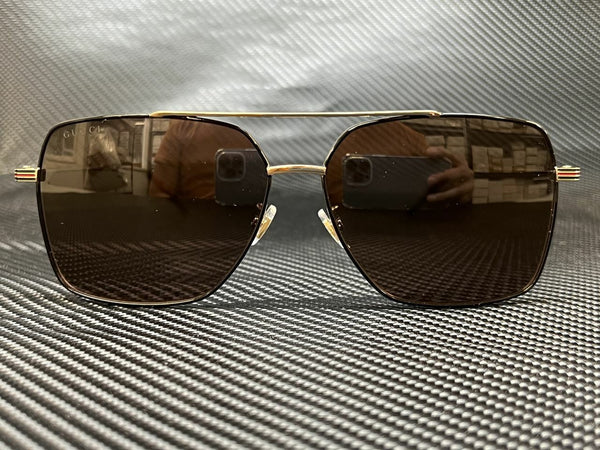Gucci Men's Gold Square Sunglasses