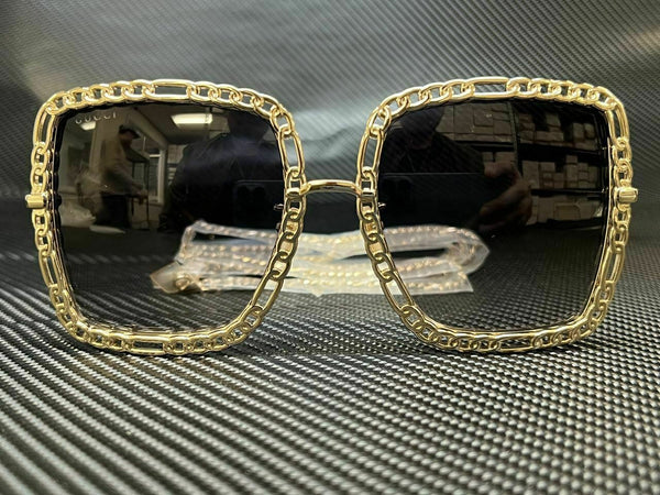 Gucci Women's Gold Square Sunglasses