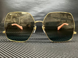 Gucci Women's Gold Hexagonal Sunglasses