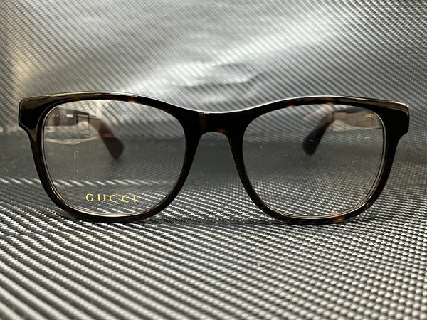 Gucci Men's Havana Square Eyeglasses