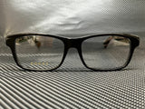 Gucci Men's Black Rectangular Eyeglasses
