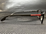 Prada Men's Black Rectangular Eyeglasses