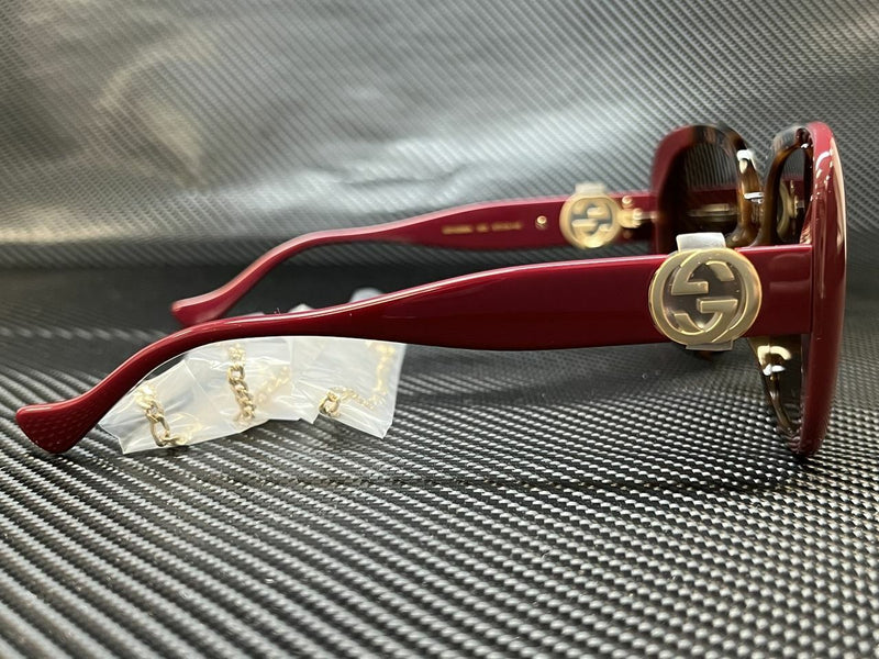 Gucci Women's Burgundy Square Sunglasses