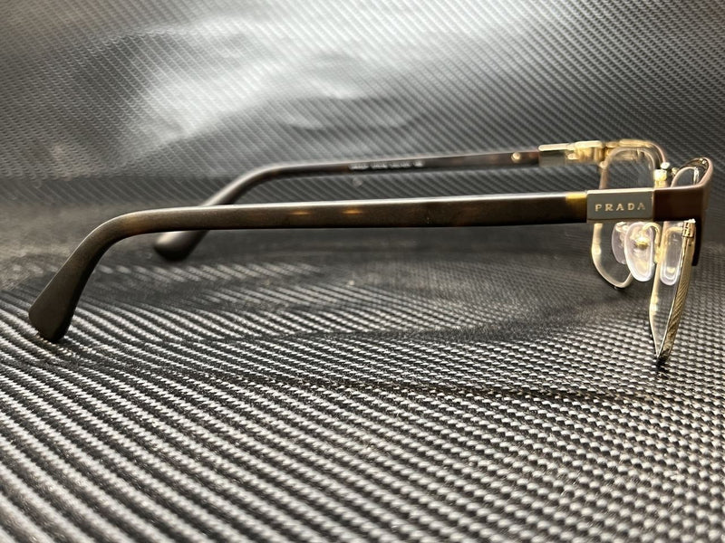 Prada Men's Gold Rectangular Eyeglasses