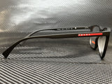 Prada Men's Black Rectangular Eyeglasses