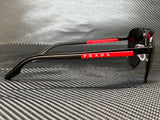 Prada Men's Black Oval Sunglasses