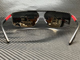 Prada Men's Black Rectangular Sunglasses