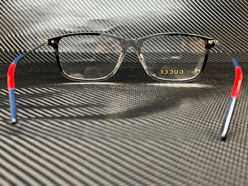 Gucci Men's Havana Rectangular Eyeglasses