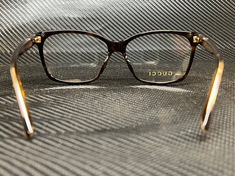 Gucci Women's Havana Square Eyeglasses