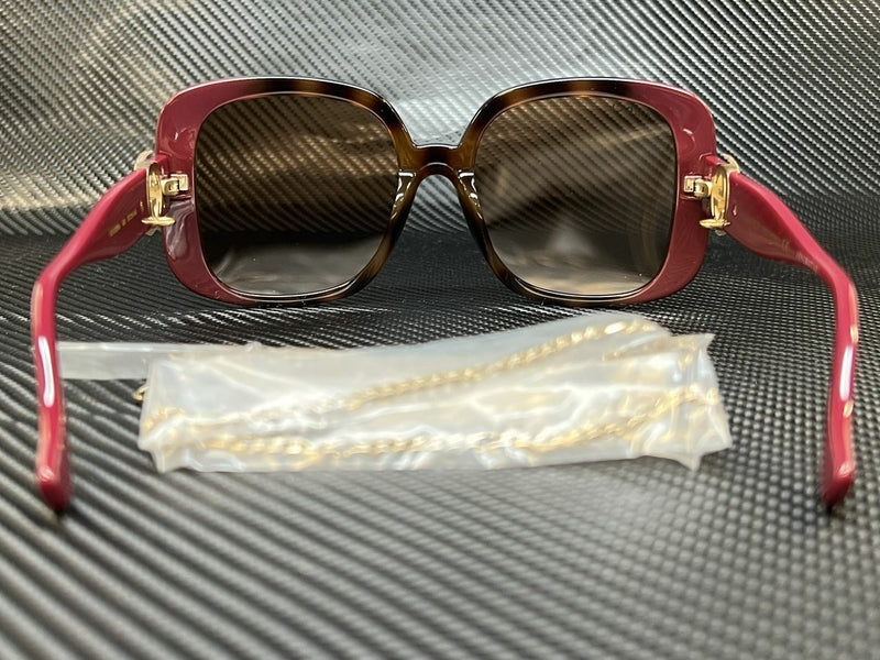 Gucci Women's Burgundy Square Sunglasses