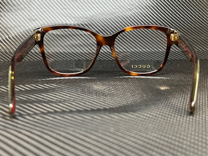 Gucci Women's Havana Square Eyeglasses