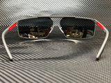 Prada Men's Grey Rectangular Sunglasses
