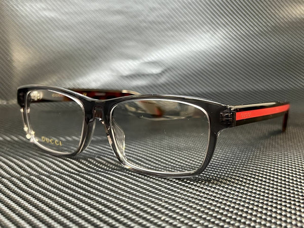 Gucci Men's Grey Rectangular Eyeglasses