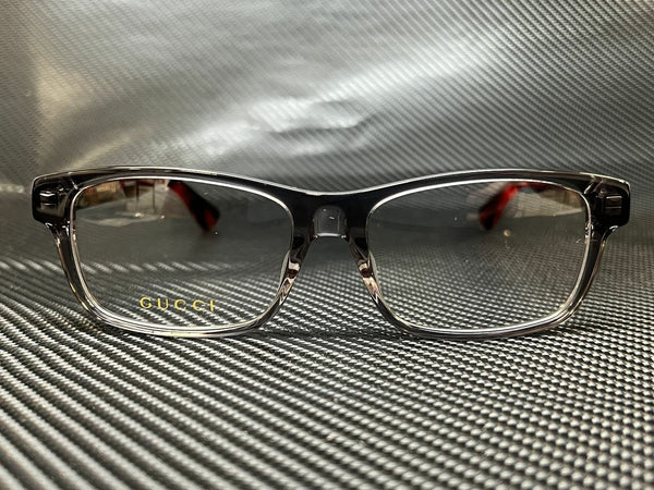Gucci Men's Grey Rectangular Eyeglasses