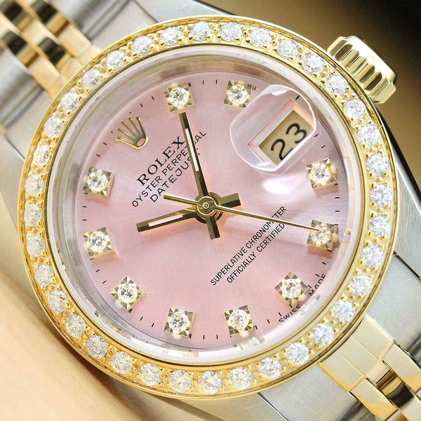 Rolex Women's Pink 18kt Datejust