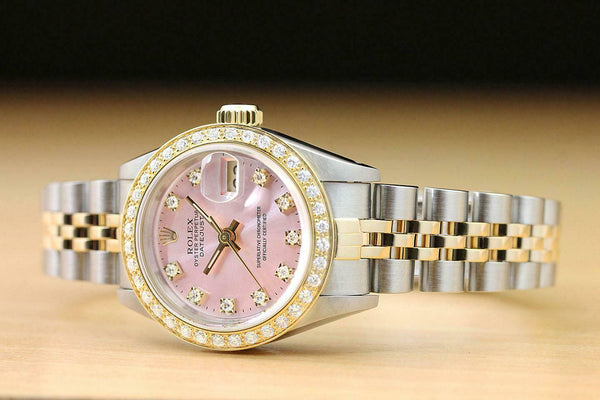 Rolex Women's Pink 18kt Datejust