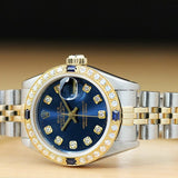 Rolex Women's Blue 18kt Sapphire Datejust