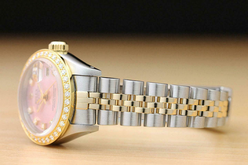 Rolex Women's Pink 18kt Datejust
