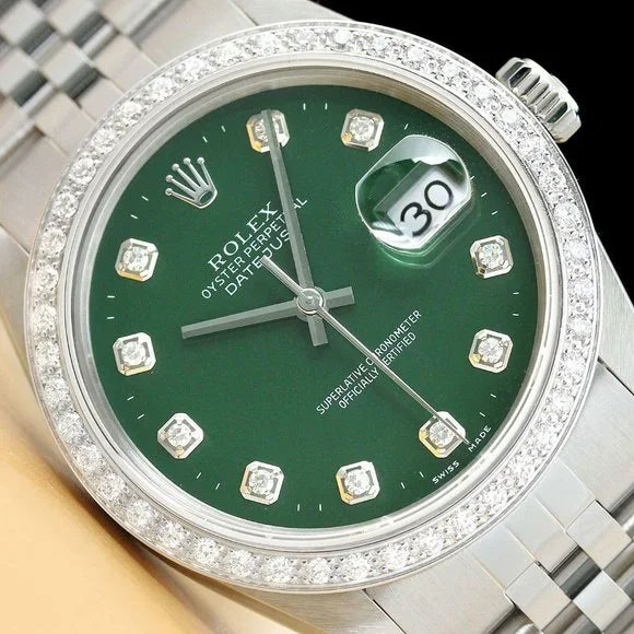 Men's Rolex Green Dial 18kt Watch