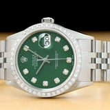 Men's Rolex Green Dial 18kt Watch