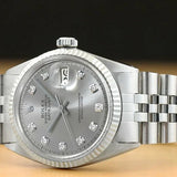 Rolex Men's 36mm Gray Diamond Watch