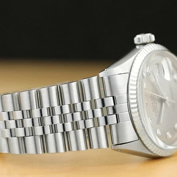 Rolex Men's 36mm Gray Diamond Watch