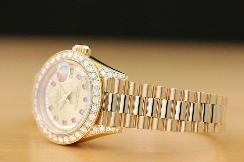 Rolex Ladies President 18kt Ruby Watch