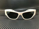 Versace Women's White Gold Emblem Sunglasses