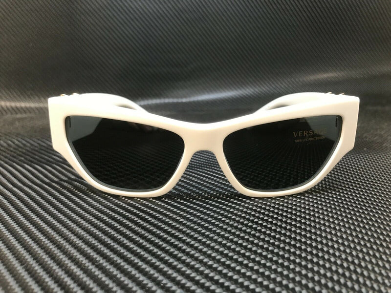 Versace Women's White Gold Emblem Sunglasses