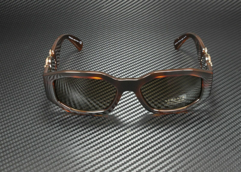 Versace Men's Havana Gold Sunglasses