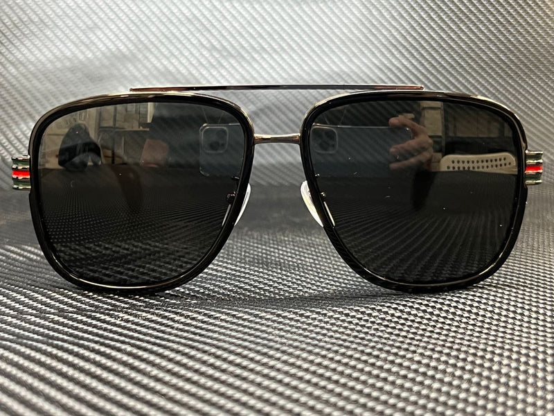 Gucci Men Black Aviator 58mm Sunglasses