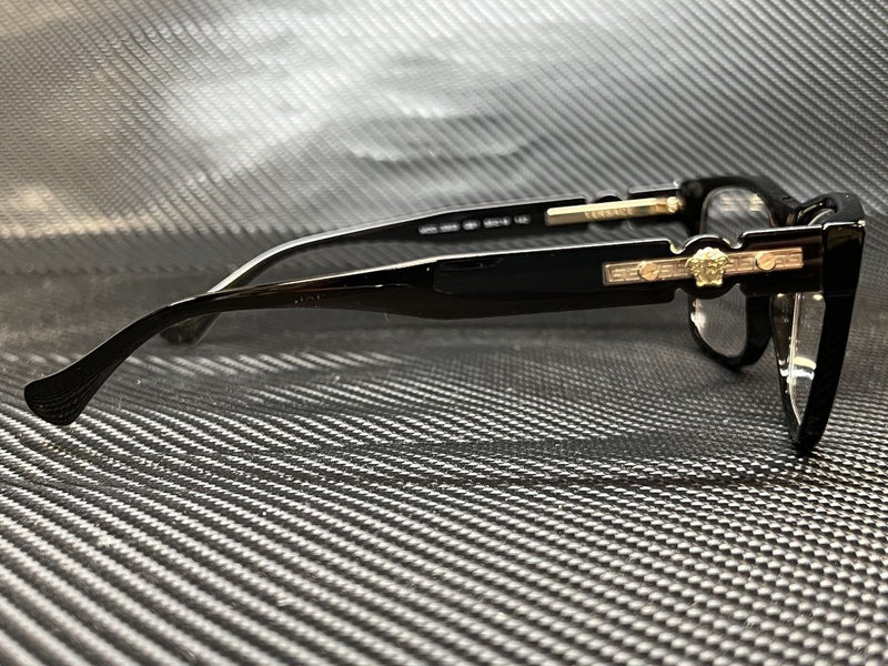 Versace Men's Black Rectangle Eyeglasses