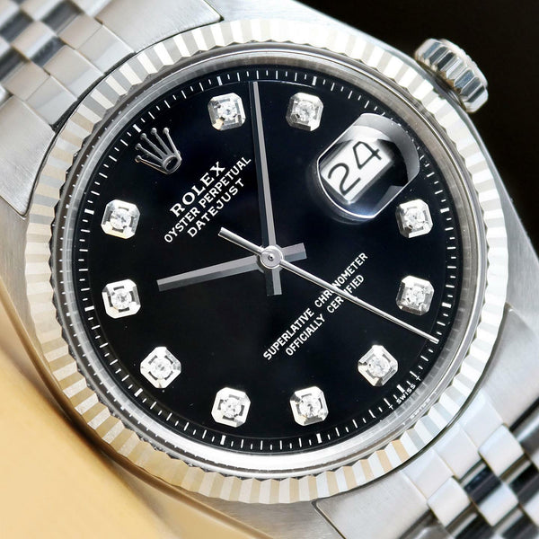 Rolex Men's Black Dial 36mm Watch