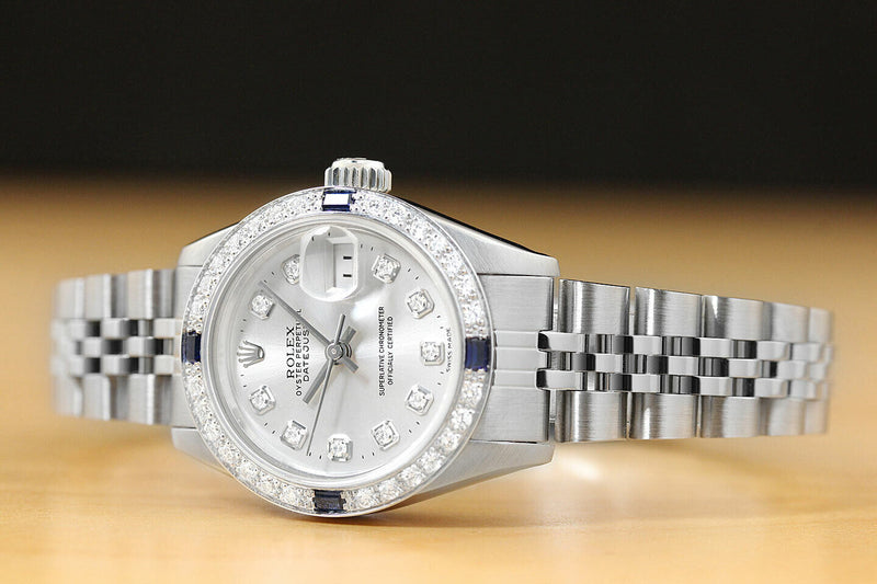 Rolex Women's Sapphire 18k White Gold Watch