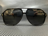 Gucci Men's Black Aviator Sunglasses