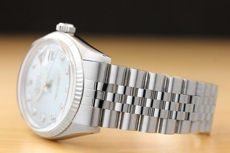 Rolex Men's 36mm Blue Ice DateJust Watch