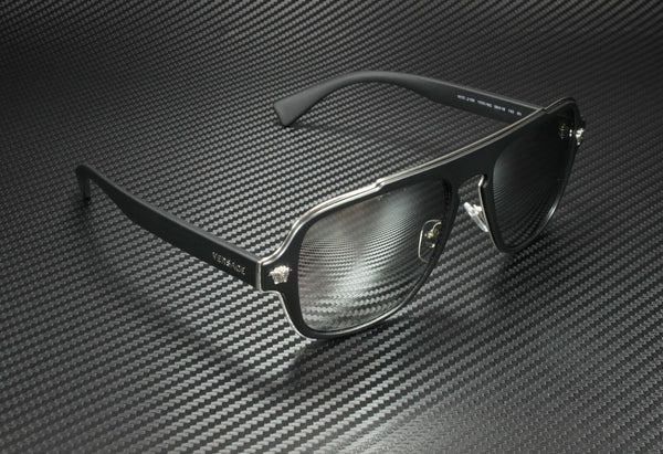 Versace Matte Silver Mirror Sunglasses